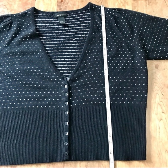 Lane Bryant polka dot black & white cardigan with buttons size 18 / 20 = 2X - Picture 8 of 11
